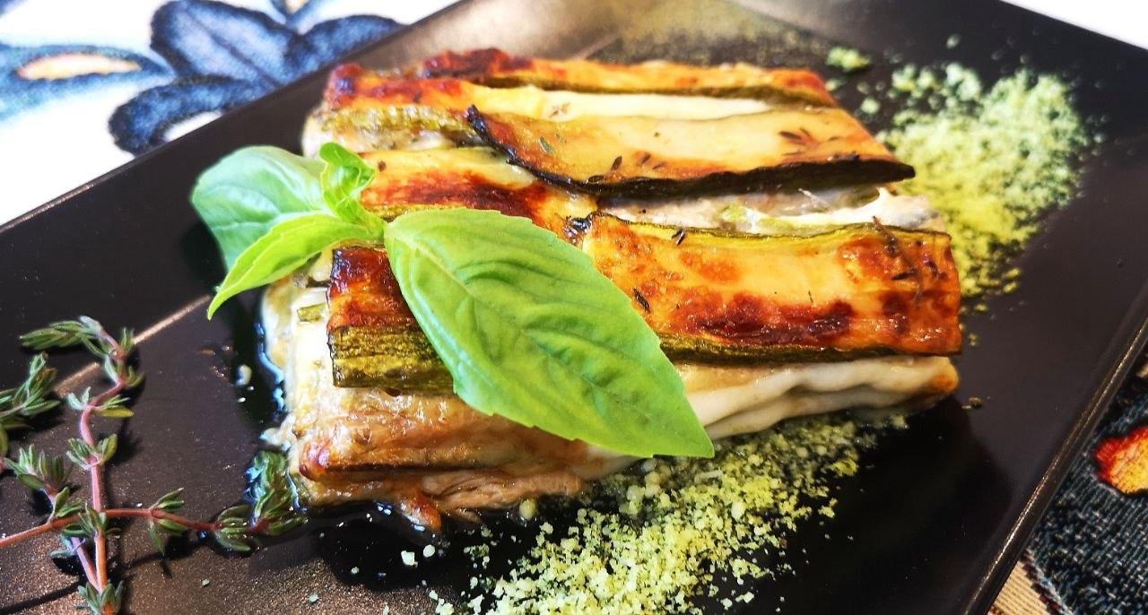 Parmigiana di Acciughe e Zucchine in bianco
